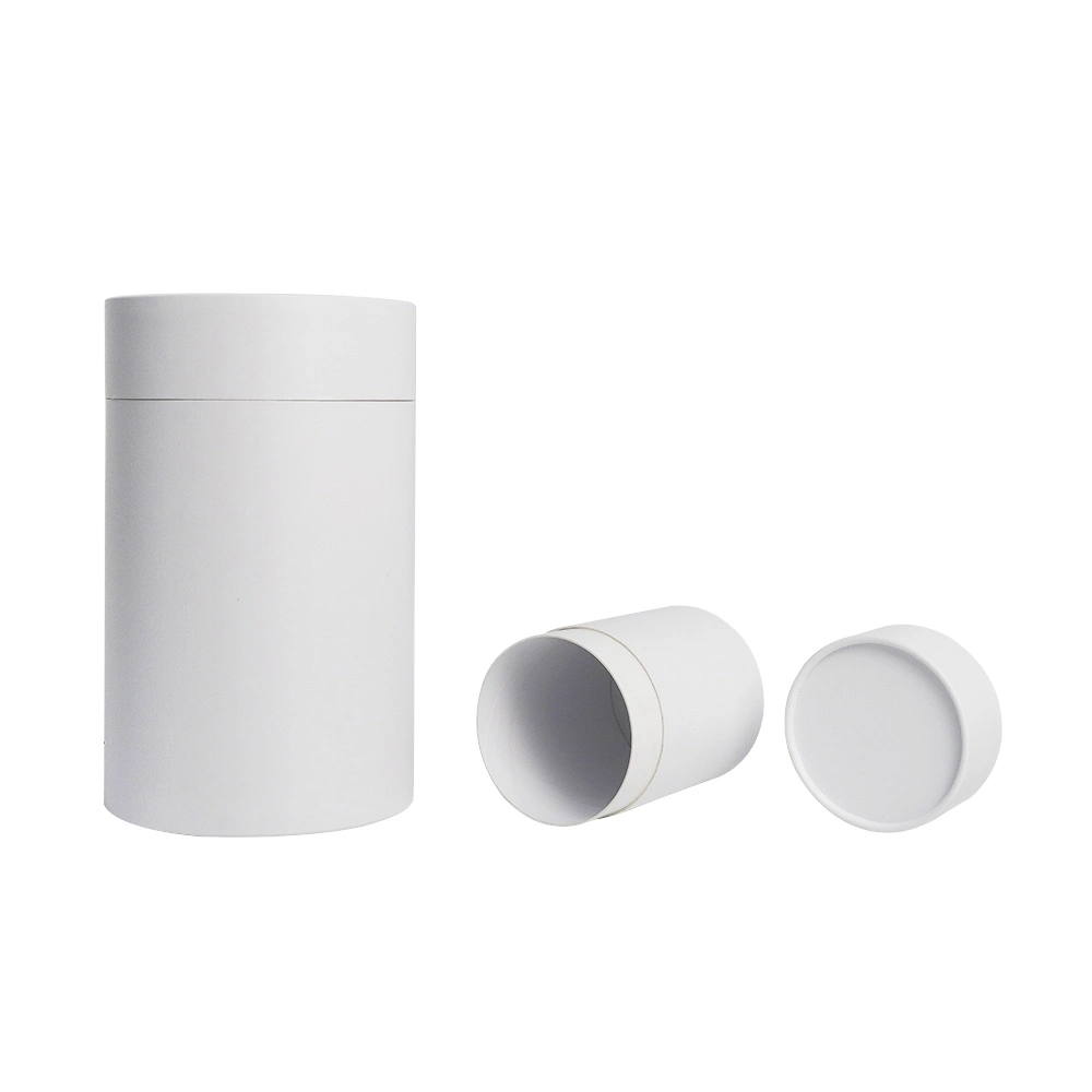 Firstsail Free Sample Cylinder Cardboard White Cosmetic Tube Packaging Brow Pencil Gift Scented Candle Food Wine Round Paper Box