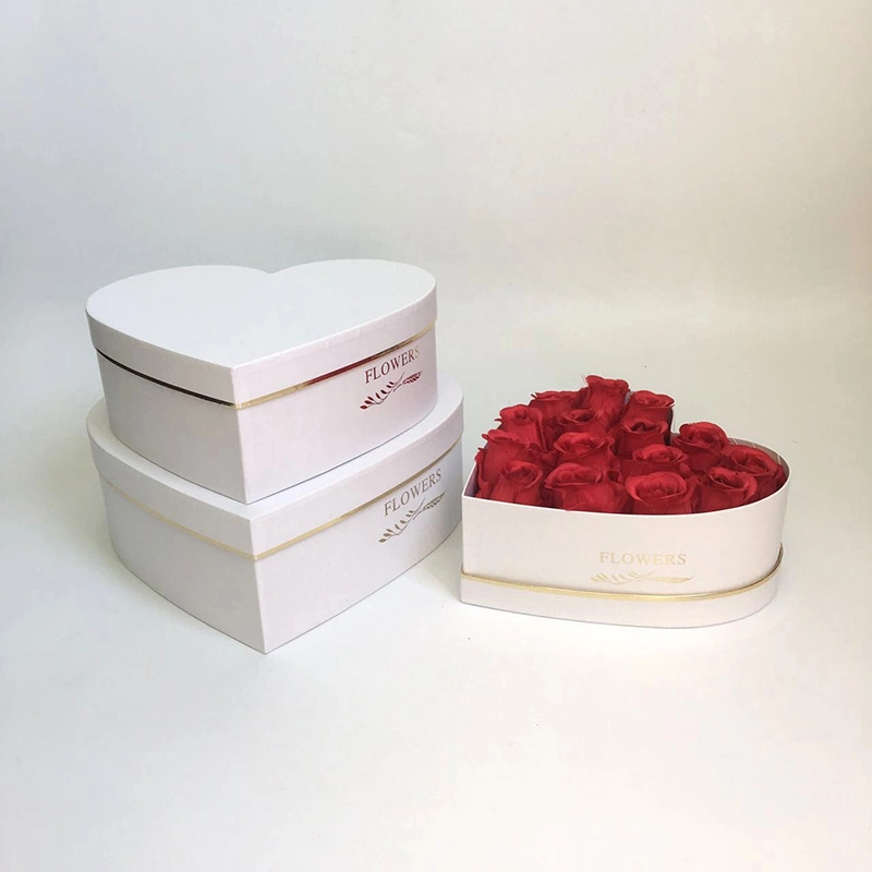 Custom Heart Shaped Cardboard Flower Box