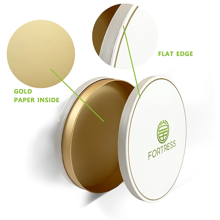 Eco Friendly Round Flat Edge Foil Printing Kraft Cardboard Paper Tube Box for Skin Care/Cosmetic Jewelry/Flower/Gift/Chocolate Food/Toys/Honey Jar Packaging